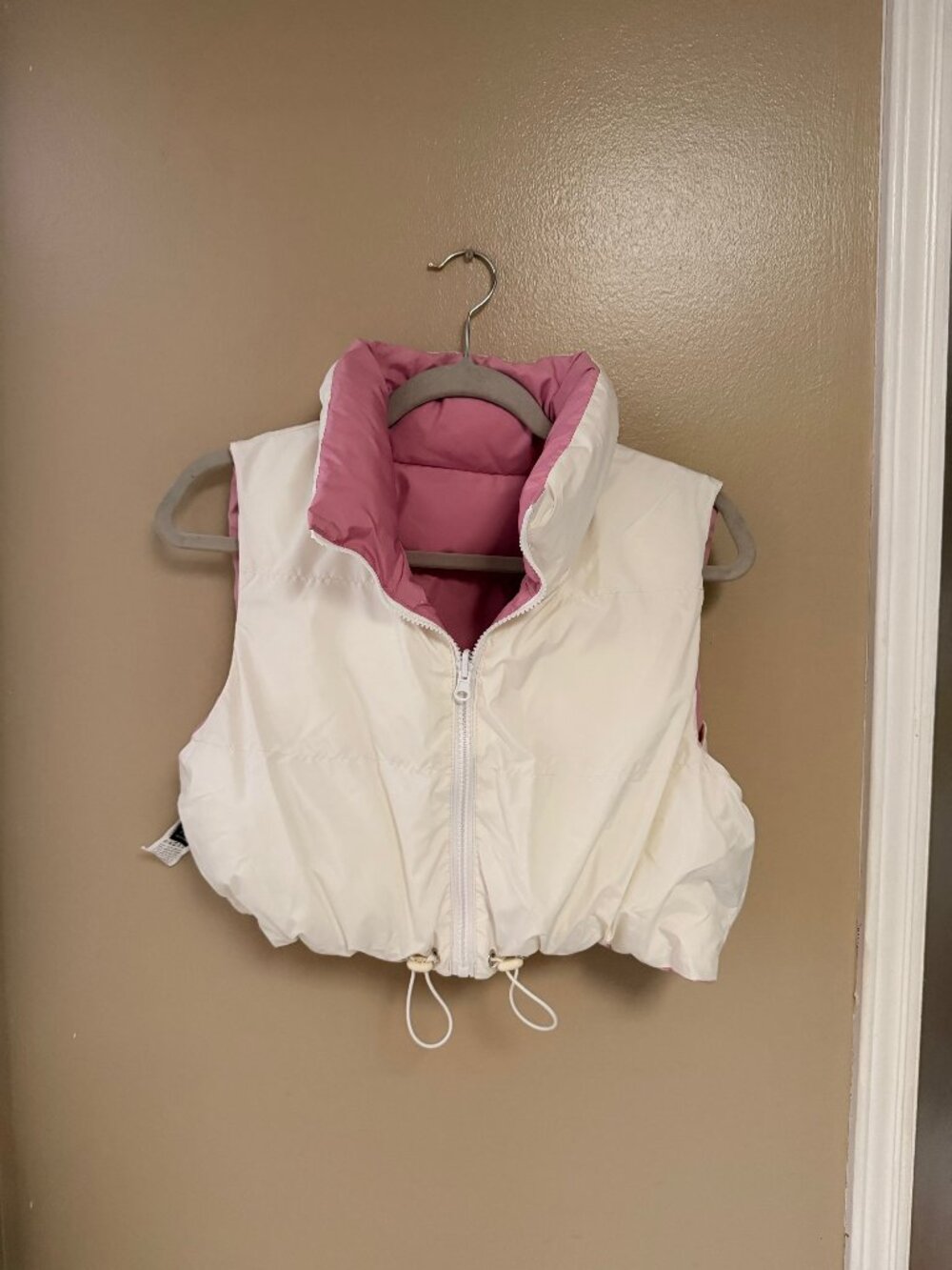 Shein Reversible Pink/White Vest M